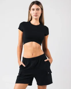 Sale Angled Crop Tee Women T-shirts & Crops