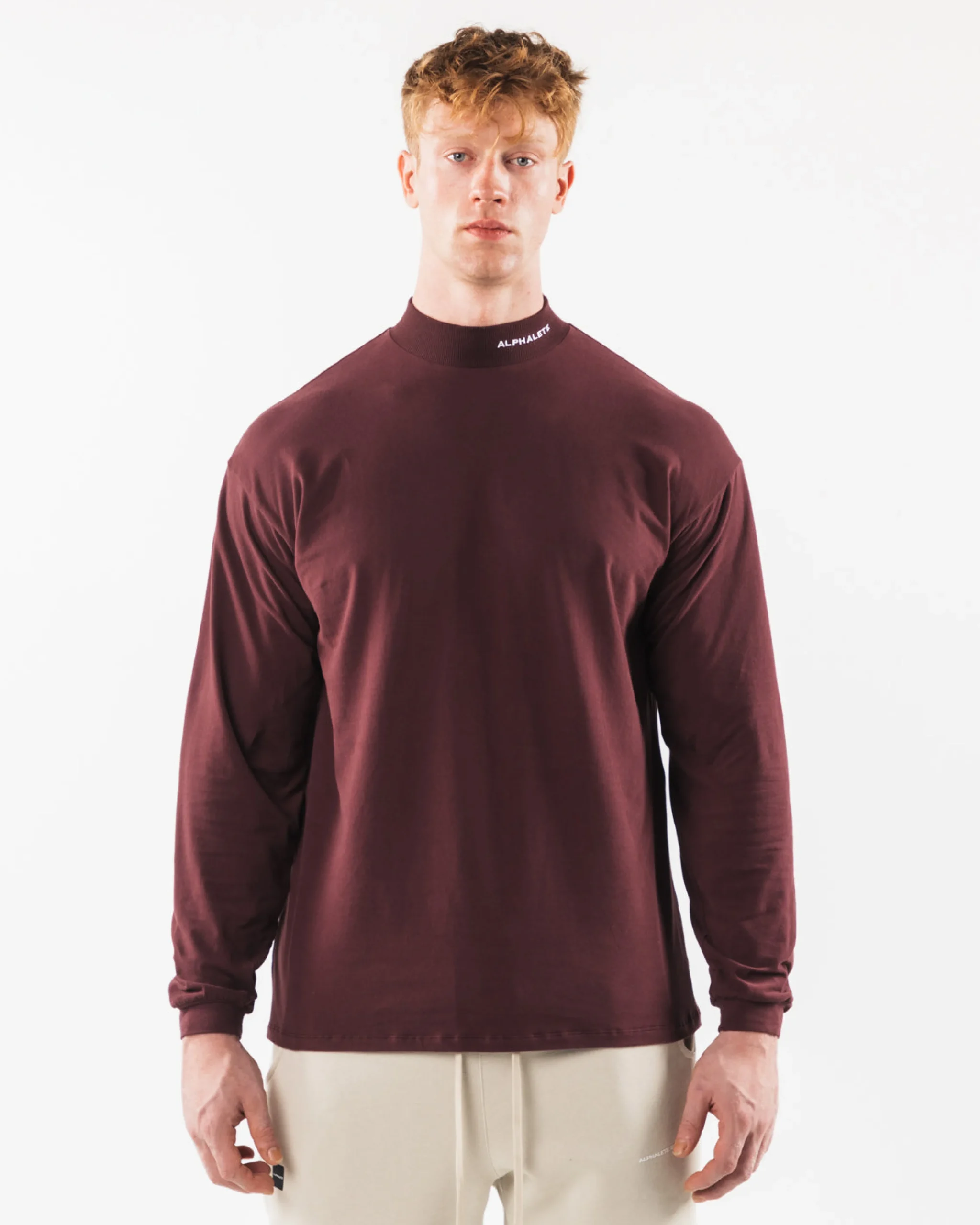 New Brushed Core Mock Neck LS Long Sleeve Shirts