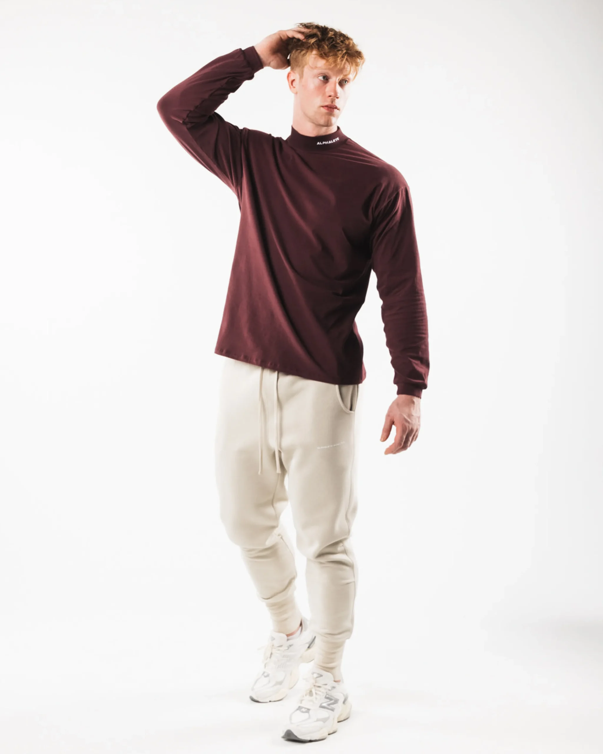New Brushed Core Mock Neck LS Long Sleeve Shirts