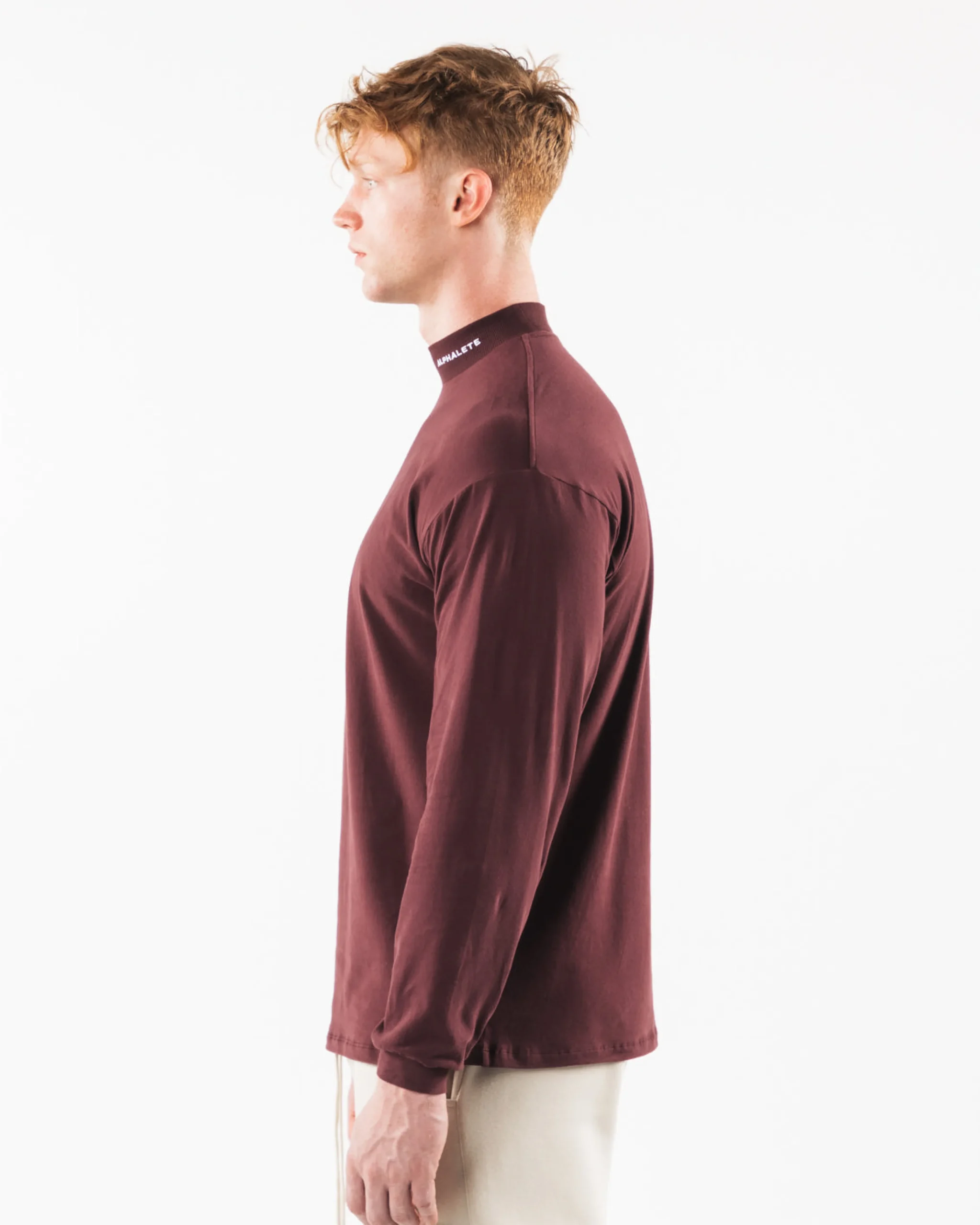 New Brushed Core Mock Neck LS Long Sleeve Shirts
