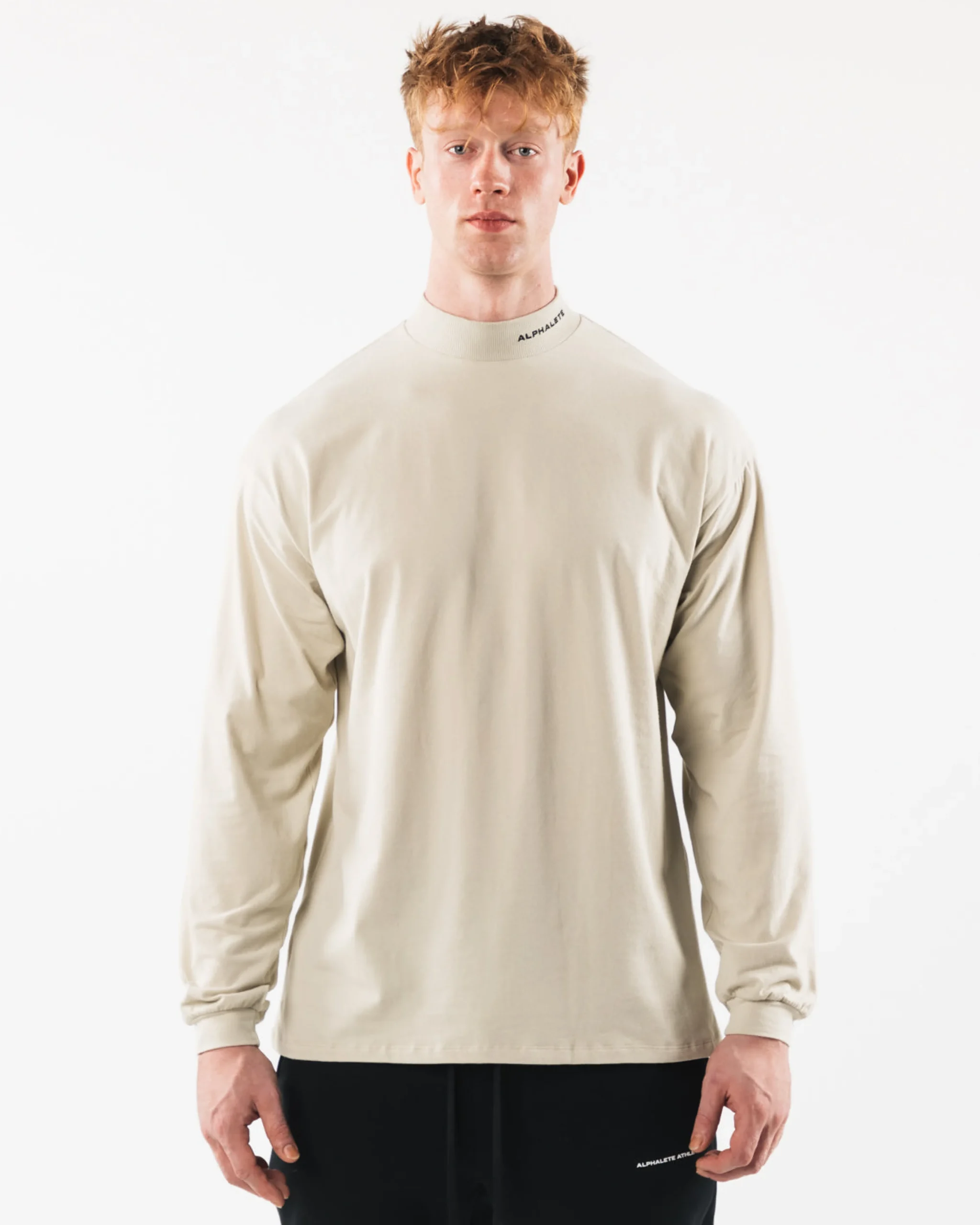 New Brushed Core Mock Neck LS Long Sleeve Shirts