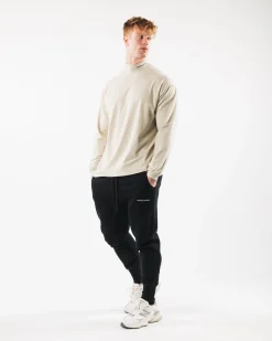 New Brushed Core Mock Neck LS Long Sleeve Shirts