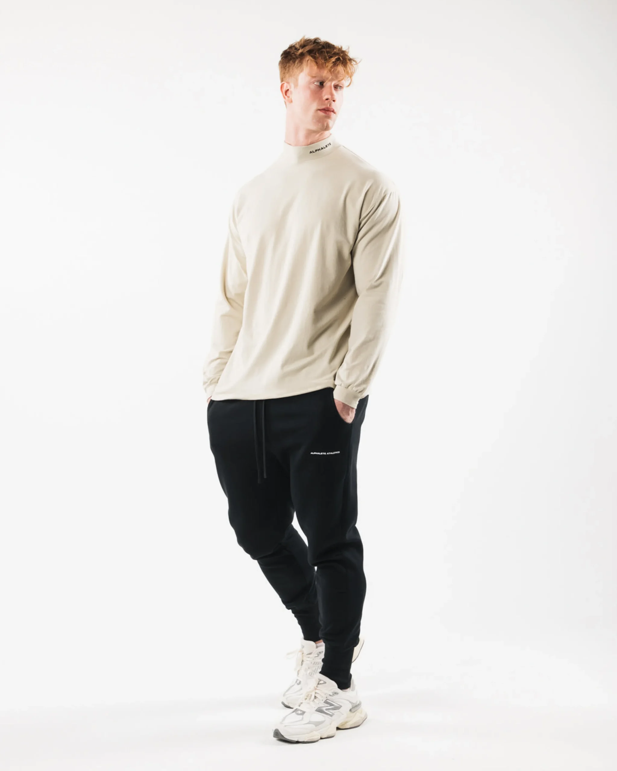 New Brushed Core Mock Neck LS Long Sleeve Shirts