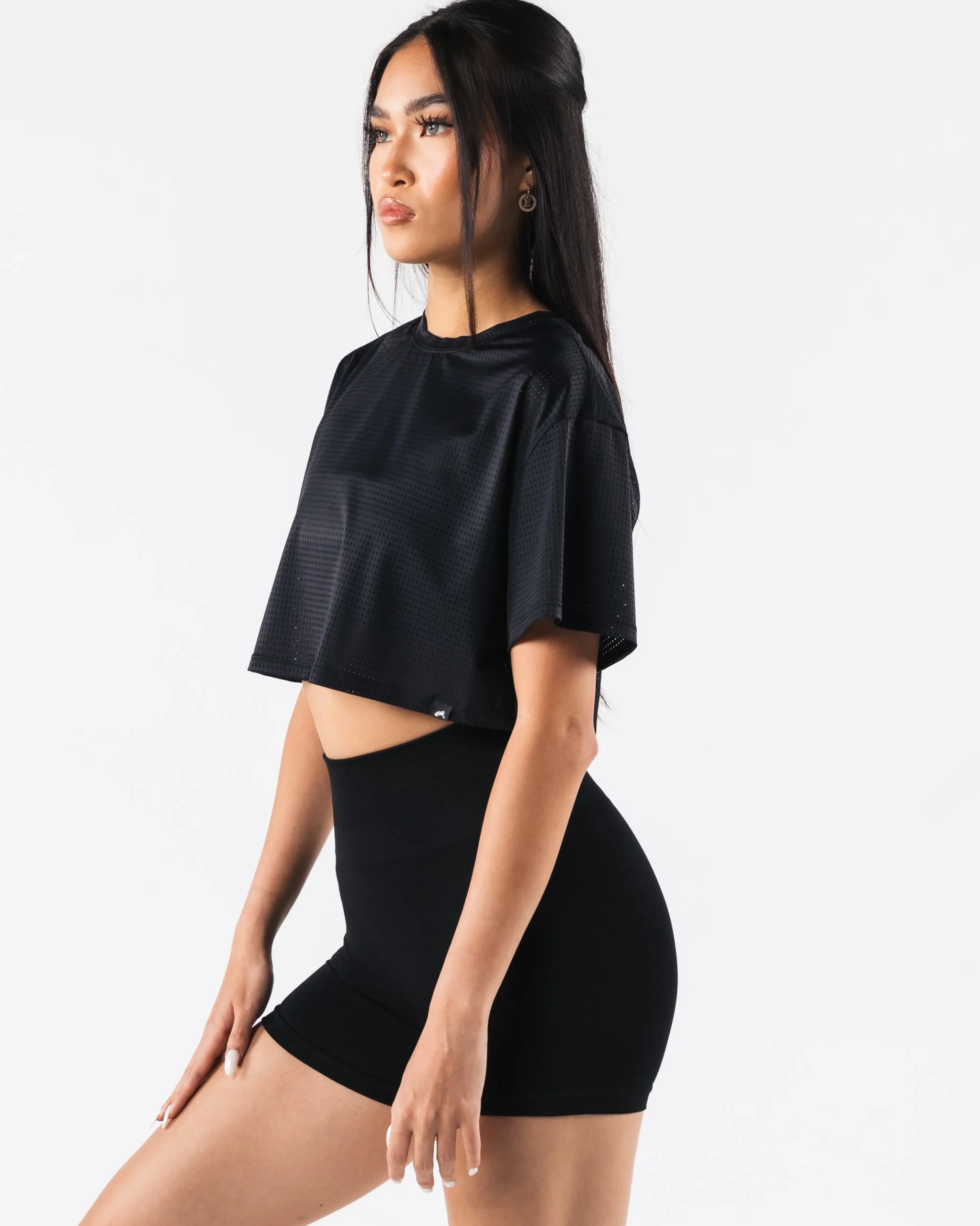 Fashion Margo Mesh Crop Tee Women T-shirts & Crops
