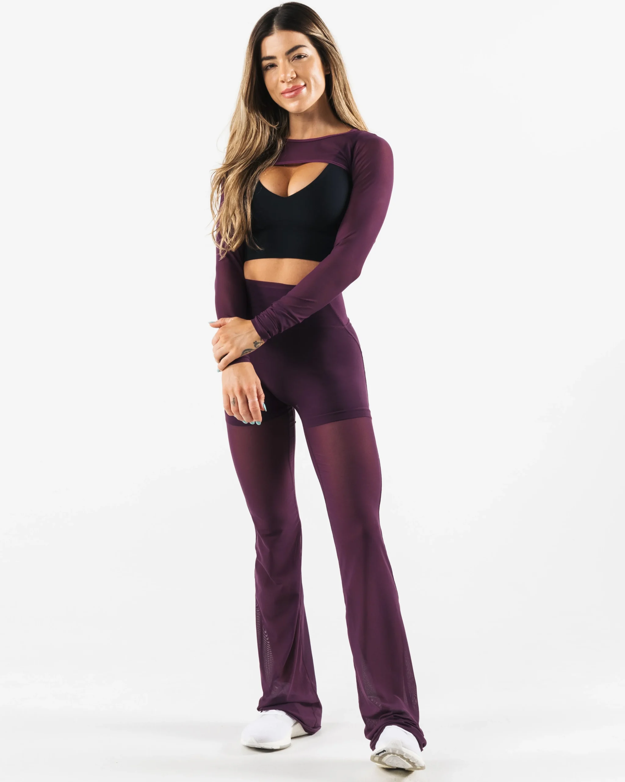 Fashion Mesh Astor LS Women T-shirts & Crops