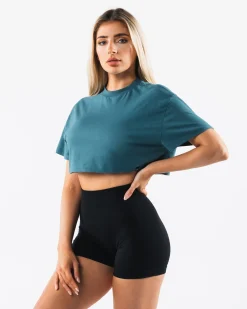 New OT Oversized Crop Tee Women T-shirts & Crops