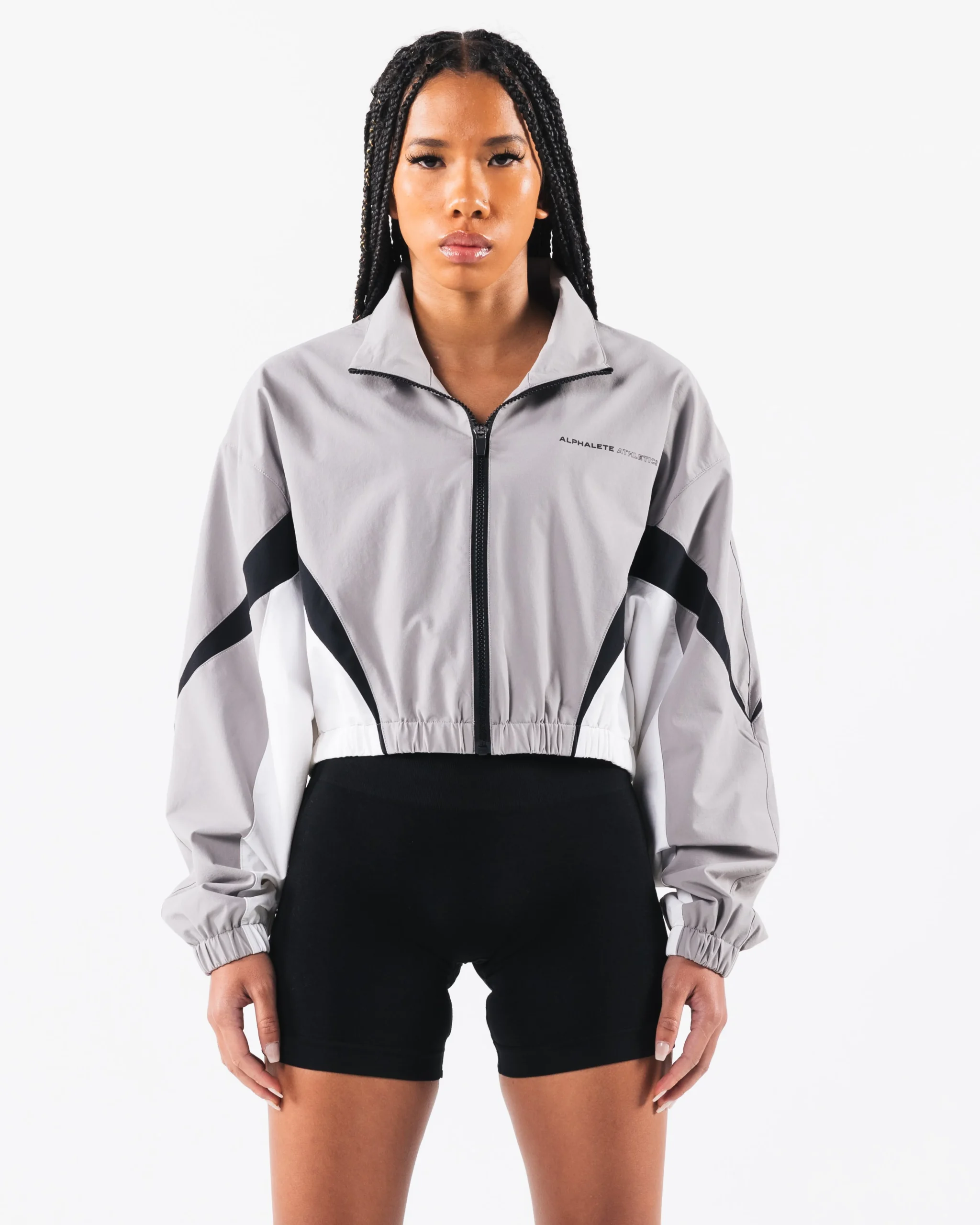 Discount Retro Crop Jacket Women Hoodies & Sweatshirts