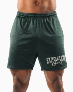 Fashion Wolf Head Mesh Short 6" Shorts